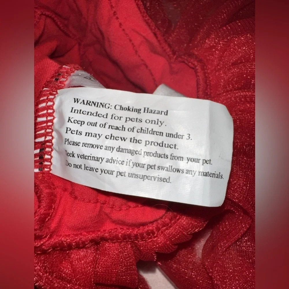 NWOT Small/Tiny Dog Red Christmas Dress with Tulle & Ribbon! Sweet & Adorable!